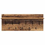 vidaXL Porte-manteau mural avec étagère Bois ancien Bois d'ingénierie