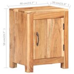 vidaXL Table de chevet 40x30x50 cm Bois d'acacia massif
