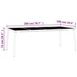 vidaXL Table de jardin anthracite 200x100x72 cm Treillis d'acier