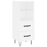 vidaXL Buffet haut Blanc 34 5x34x180 cm Bois d'ingénierie