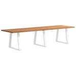 vidaXL Table à manger marron clair bois de chêne massif rectangulaire
