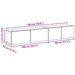 vidaXL Ensemble meuble TV 2 pièces en bois reconstitué noir