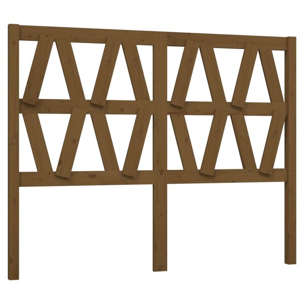 vidaXL Tête de lit Marron miel 126x4x100 cm Bois massif de pin