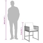 vidaXL Ensemble à manger de jardin et coussins 9 Pièces gris clair rotin