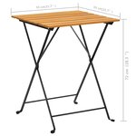 vidaXL Mobilier de bistro pliable 3 Pièces Bois d'acacia solide