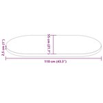 vidaXL Plateau de table 110x55x2 5 cm Bois massif Pin Ovale