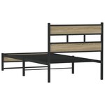 vidaXL Cadre de lit en métal sans matelas chêne sonoma 80x200 cm