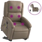 vidaXL Fauteuil inclinable de massage électrique cappuccino similicuir