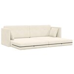 vidaXL Canapé-lit au sol Crème 213 x 70 x 77 cm Velours