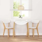 vidaXL Chaises à manger 2 Pièces bois massif caoutchouc