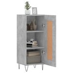 vidaXL Buffet Gris béton 34 5x34x90 cm Bois d'ingénierie