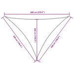 vidaXL Voile de parasol tissu oxford triangulaire 5x5x6 m