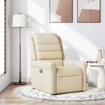 vidaXL Fauteuil inclinable Crème Tissu