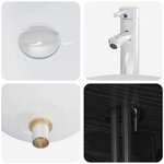 vidaXL Meuble lavabo mural Chêne noir 49 5 x 35 x 63 cm