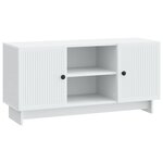 vidaXL Meuble TV 102 x 34 5 x 50 cm Blanc Bois d'ingénierie