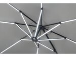 Parasol jardin déporté LED Alu "Sun 4 Luxe" - Rectangle - 3 x 4 m - Gris