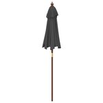 vidaXL Parasol de jardin avec mât en bois anthracite 196x231 cm