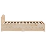 vidaXL Cadre de lit sans matelas 140x200 cm bois massif de pin