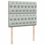 vidaXL Sommier à lattes de lit et matelas Gris clair 120x200cm Velours
