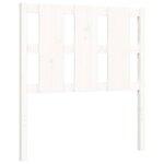 vidaXL Cadre de lit avec tête de lit blanc petit simple bois massif