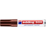 Marqueur Permanent 500 Marron Pointe Biseautée 2-7 mm x 10 EDDING