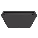 vidaXL Pot en Métal Noir Métal 40 x 40 x 15 cm Jardinières
