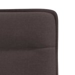 vidaXL Chaises à manger lot de 6 marron foncé tissu