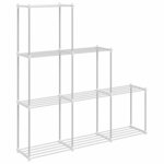 vidaXL Étagère de rangement blanc 43 x 27 x 90 cm Aluminium