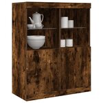 vidaXL Buffet chêne fumé 81x37x100 cm bois d'ingénierie