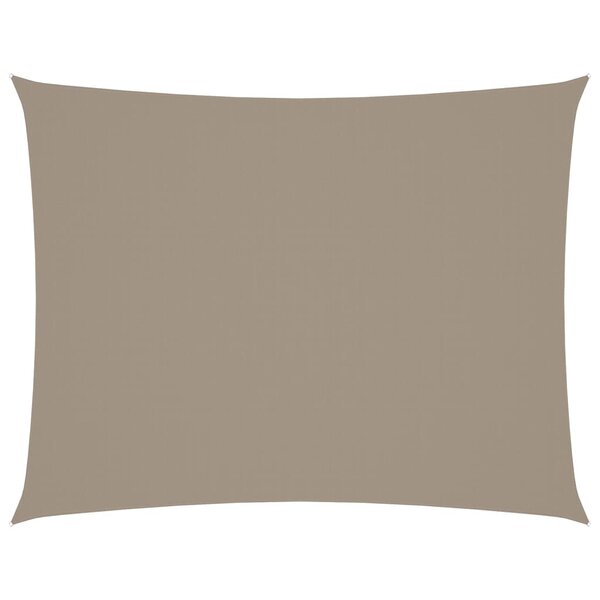 vidaXL Voile de parasol tissu oxford rectangulaire 6x7 m taupe