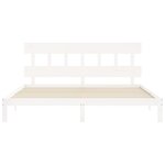 vidaXL Cadre de lit sans matelas blanc bois massif de pin
