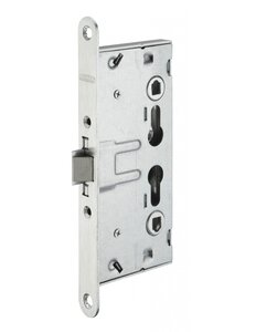 THIRARD - Boitier de serrure encastrable à cylindre pour porte de chaufferie  axe 65mm  industrie  bouts ronds  zingué - THIRARD