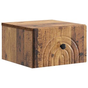 vidaXL Cabinet de chevet mural Bois ancien 33 x 34 5 x 20 cm