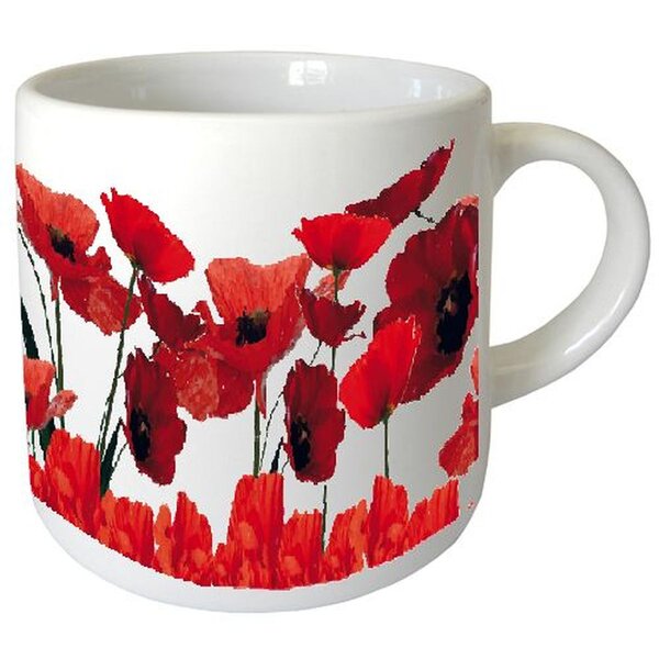 Tasse expresso en céramique coquelicots by cbkreation