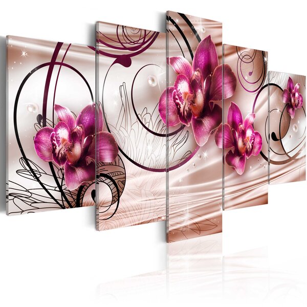 Tableau - danse de perles l x h en cm 200x100