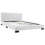 vidaXL Cadre de lit sans matelas blanc similicuir 140x200 cm