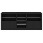 vidaXL Buffet avec lumières LED noir 162x37x67 cm