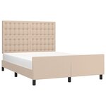 VidaXL Cadre de lit sans matelas cappuccino 140x200 cm similicuir