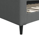 vidaXL Lit de repos sans matelas gris foncé 90x200 cm tissu