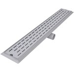 vidaXL Drain de douche linéaire 2 pc Ligne 830x140 mm Acier inoxydable