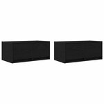 vidaXL Meubles TV 2 Pièces chêne noir 60x31x25 5 cm bois d'ingénierie