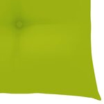 vidaXL Chaise à bascule avec coussin vert vif Bois de teck solide