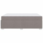 vidaXL Cadre de lit avec matelas Taupe 160 x 200 cm tissu