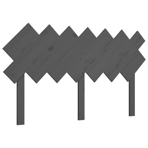 vidaXL Tête de lit Gris 141x3x80 5 cm Bois massif de pin