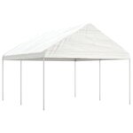 vidaXL Belvédère avec toit blanc 4 46x4 08x3 22 m polyéthylène
