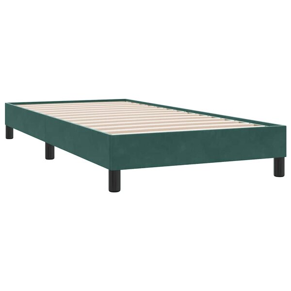 vidaXL Cadre de lit sans matelas vert foncé 100x210 cm velours