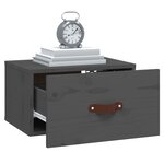 vidaXL Tables de chevet murales 2 Pièces Gris 40x29 5x22 cm