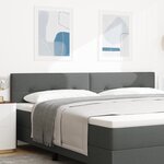 vidaXL Tête de lit capitonnée grise foncée 200 cm