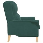 vidaXL fauteuil Vert foncé 76 x 94 x 102 cm Velours