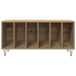 vidaXL Meuble à vinyles avec étagère chêne artisanal 100 x 38 x 48 cm